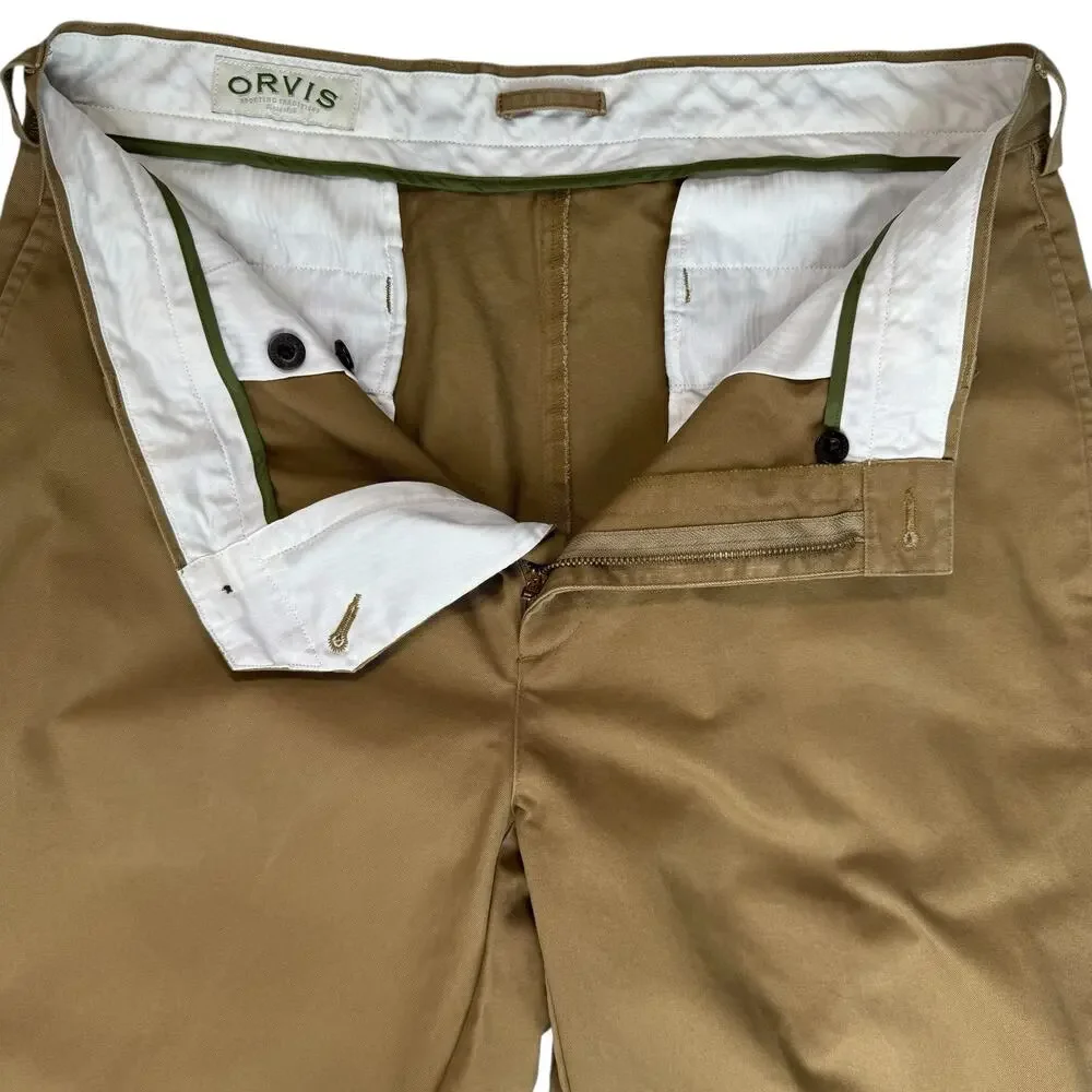 Orvis Hunting Pants Mens 36x32 Camel Tan 100% Cotton Canvas Field Hiking Outdoor - Picture 12 of 12